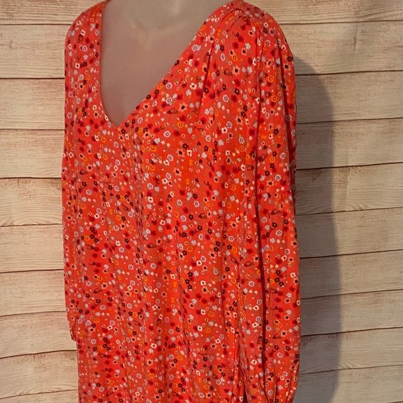 GAP Dresses & Skirts - Gap Dress Floral Red Pattern Size Large